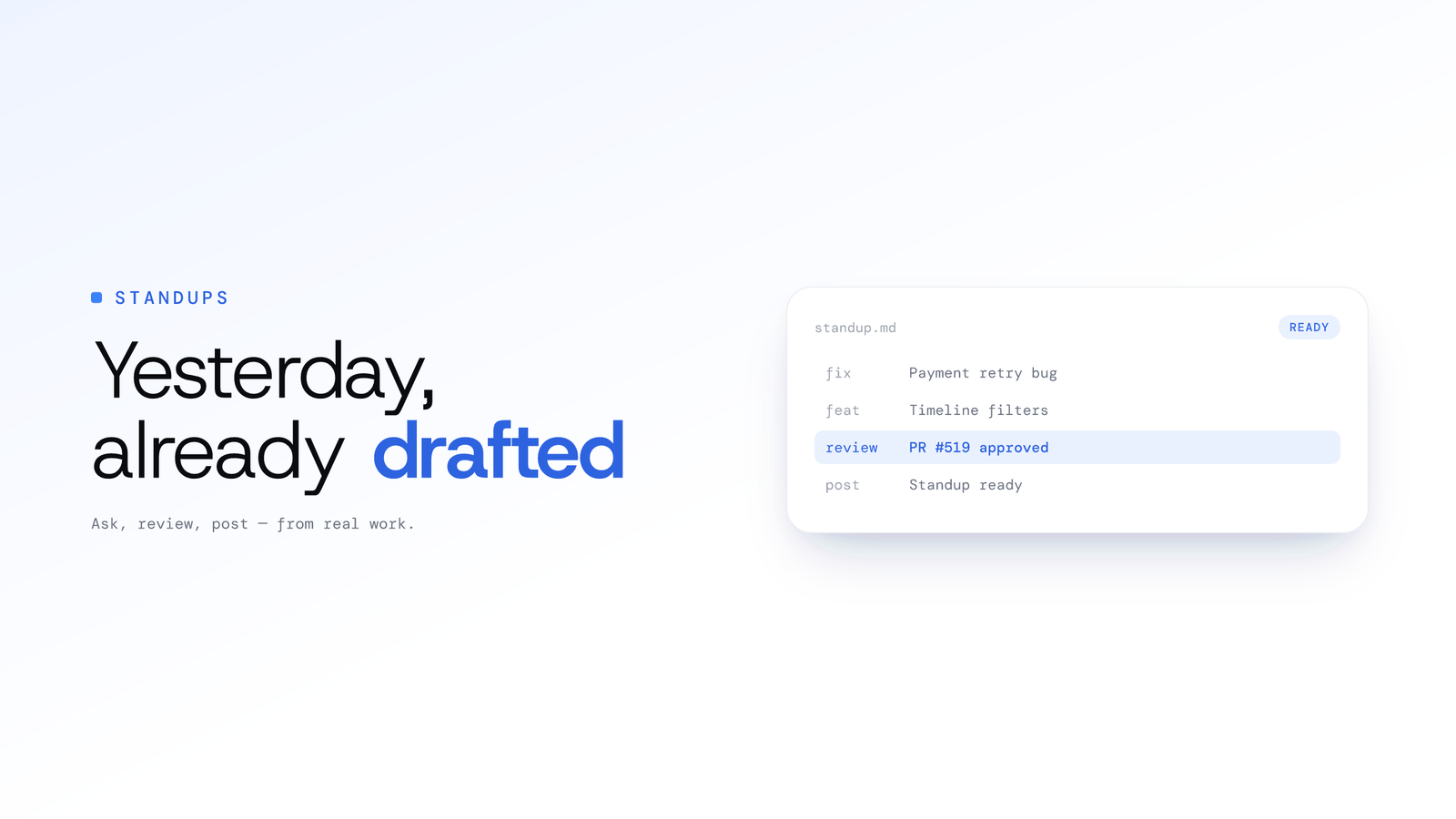 AI Standup Generator From Real Work