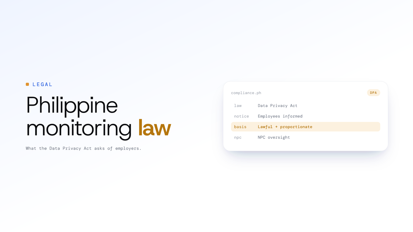 Employee Monitoring Laws in the Philippines