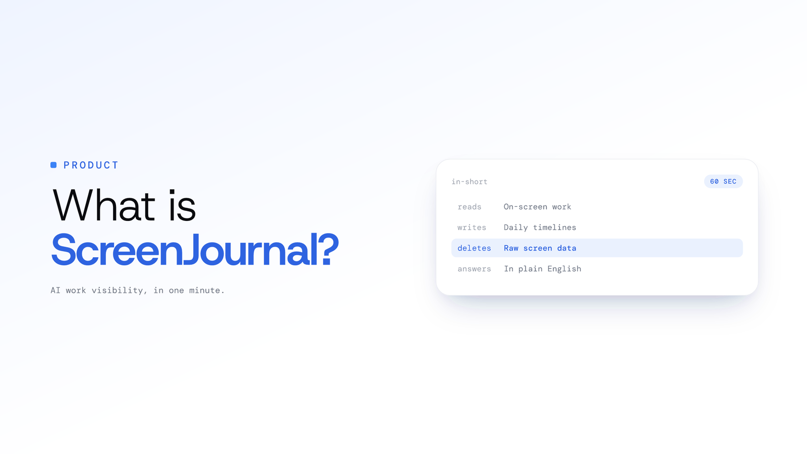 What is ScreenJournal? AI work visibility